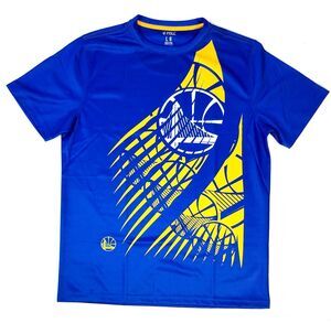 FISLL Golden State Warriors Jersey Shirt Blue Gold Men's Size Large 155479